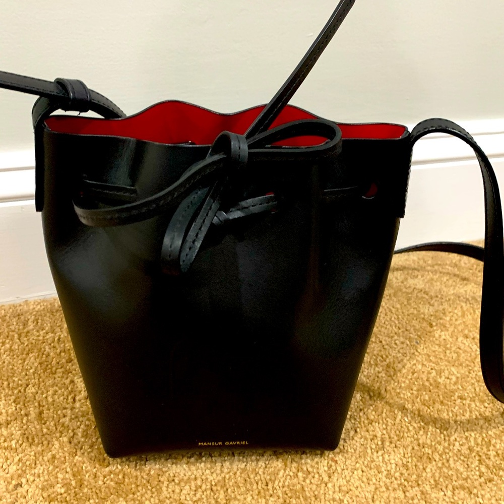 Mansur Gavriel mini bucket bag vegan leather